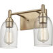 Arlett 2 Light 13.13 inch Modern Gold Vanity Light Wall Light